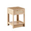 Table de bout en rotin avec tiroir, table de chevet tendance, table d'appoint pour salon, chambre à coucher