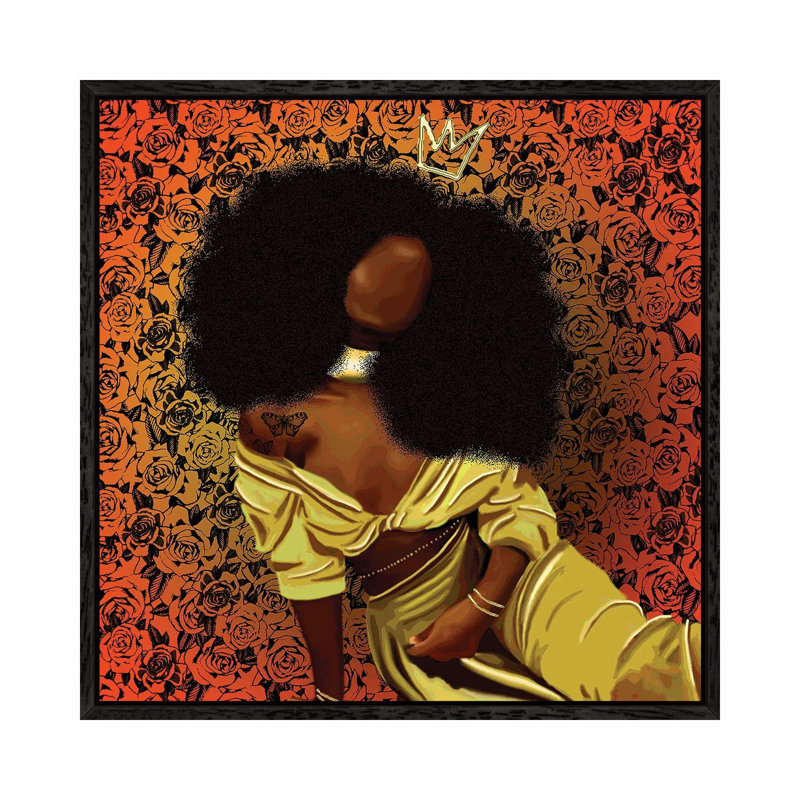 Dominique - Print on Canvas, Black Framed, 66.04 cm H x 66.04 cm W