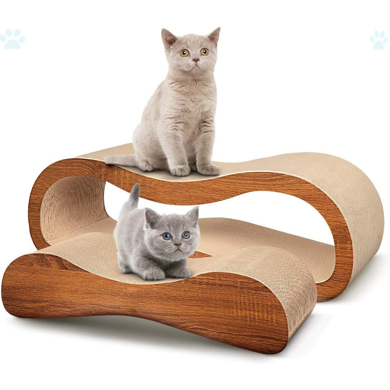 Lit de repos en carton 2 en 1, grattoir pour chat