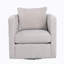 Fauteuil demi-tonneau pivotant en lin-630594695