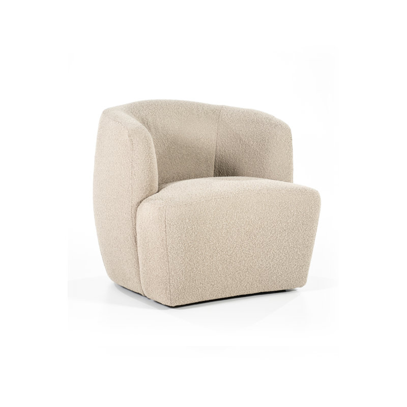 Fauteuil demi-tonneau en polyester 31 po Charlotte, Polyester taupe