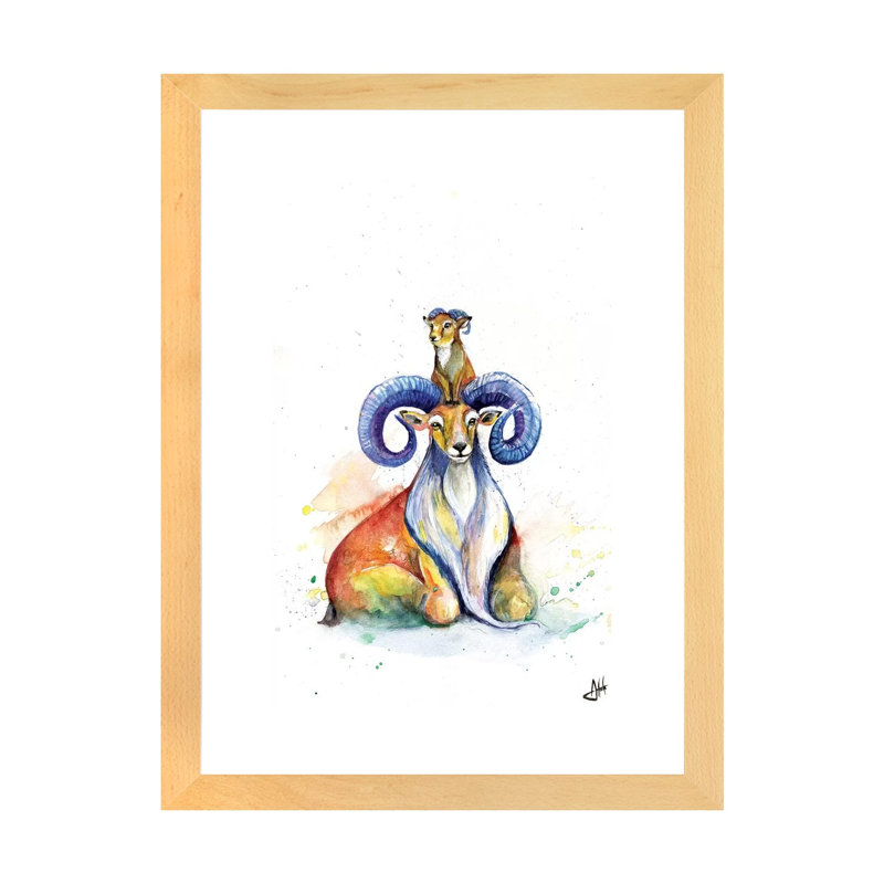 Décoration murale pour enfants Uncanny Urial, H 24 po x l 16 po x P 1 po, Papier encadré naturel