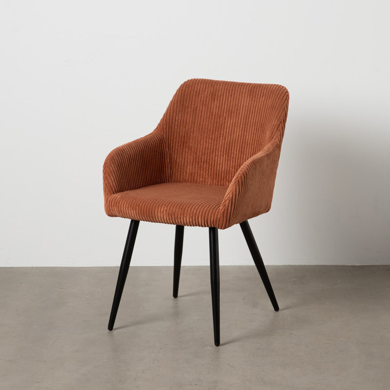 Azzole 49cm H Polyester Upholstered Upholstered Back Armchair, Terracotta