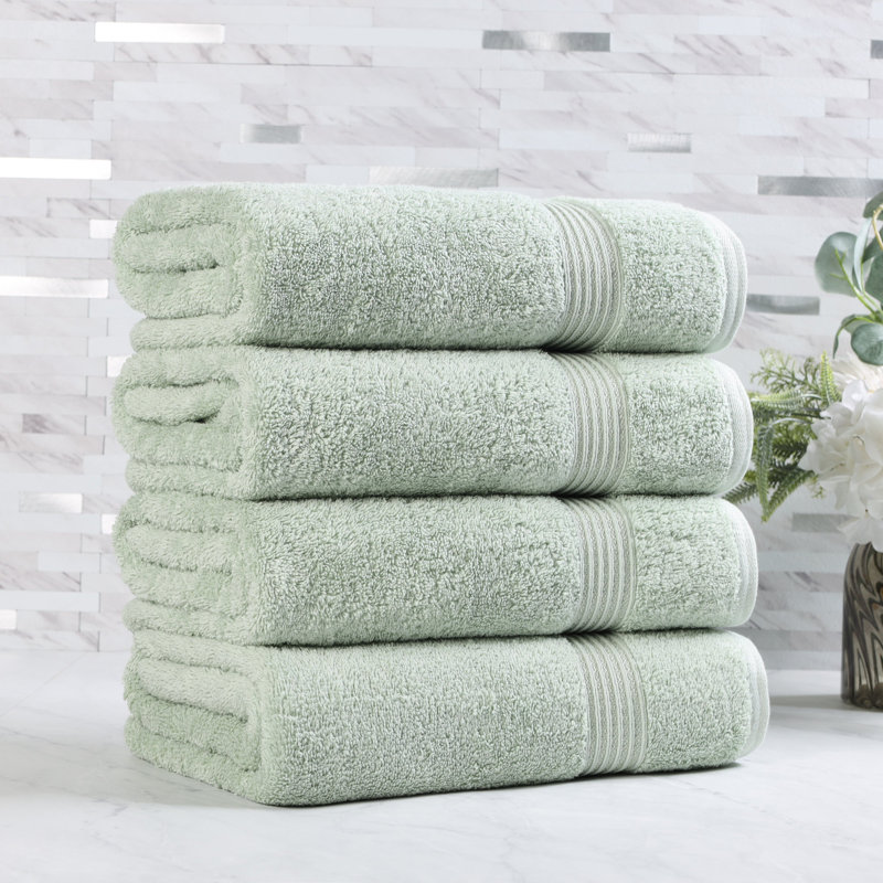 Oleg Heritage Egyptian Cotton Soft Absorbent Luxury Bath Towel, Sauge