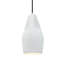 Radiance - grand luminaire suspendu 1 lumière Crease - blanc brillant (extérieur et intérieur du luminaire) - laiton antique - ampoule remplaçable - cordon noir-1489866520-1489866517-1489041066