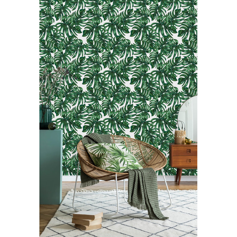 Panneau de papier peint Kaseta Monstera, L 2,08 pi x L 10,42 pi