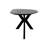 Trocadero Marble Top Metal Base Dining Table
