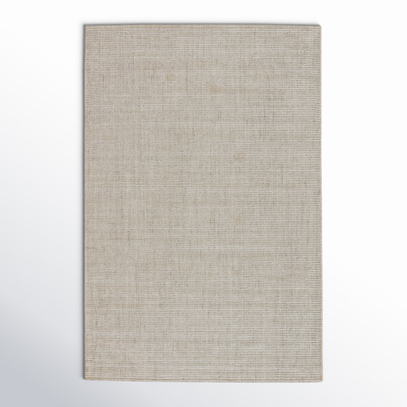 Tapis ivoire tissé à la main Elroy, Rectangle 2 pi x 3 pi