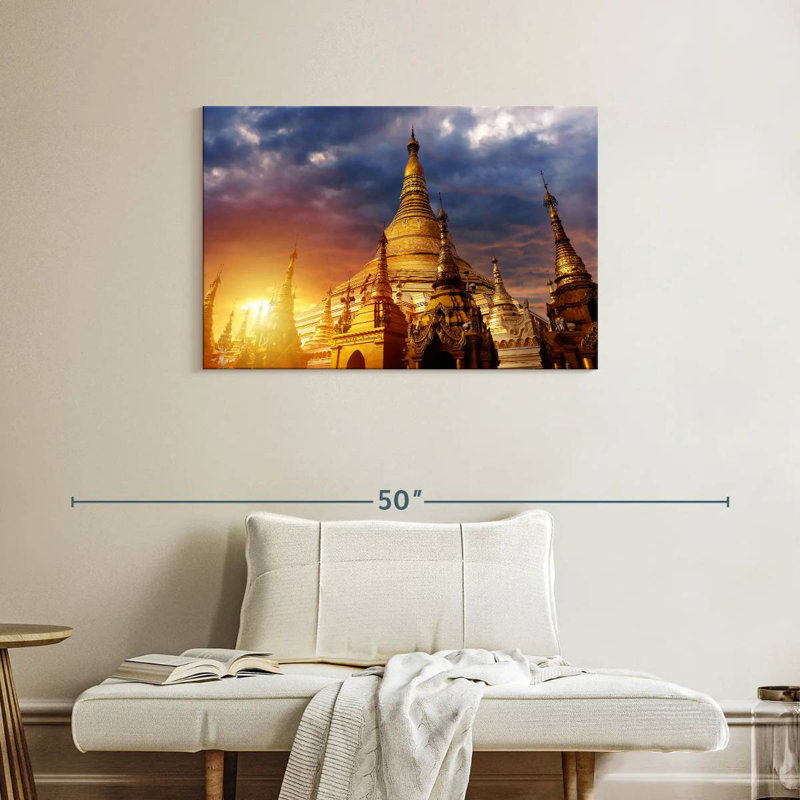 Adella Shwedagon Golden Temple, H 24 po x l 36 po