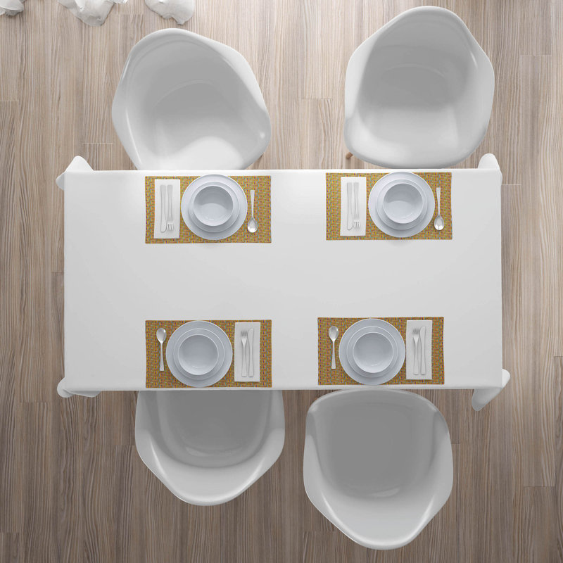 Polyester Geometric Rectangle Placemat