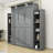 Rashem Wood Murphy Bed with Shelves and LED Lights-883310307-883310333