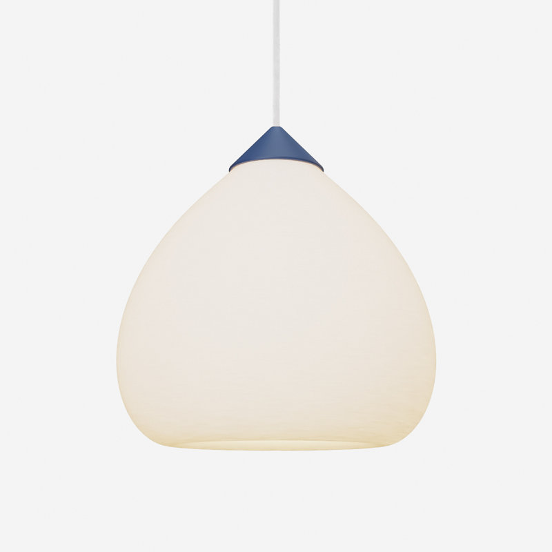 Gulp Pendant Light, 14.6" H x 9.45" W x 9.84" D, White, Midnight