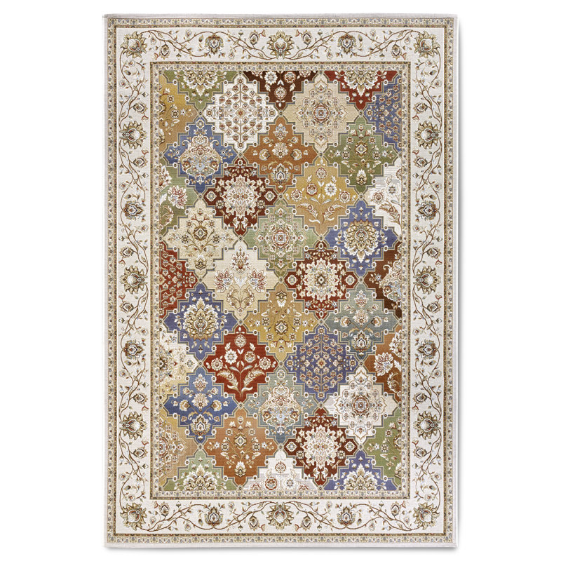 Kollektion 1767 Machine Woven Cream/Multicoloured Rug, Rectangular 120 x 180cm