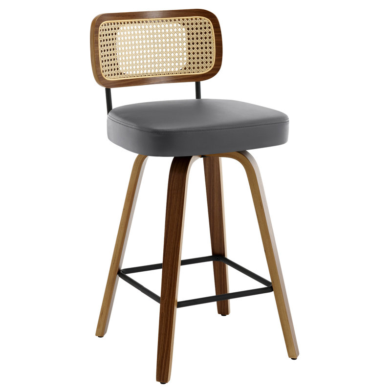 Lucania Swivel Upholstered Counter & Bar Stool (Set of 2)