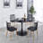31.5" Table Mid-Century Dining Table For 2-4 People With Round Mdf Table Top-368290658-355179822