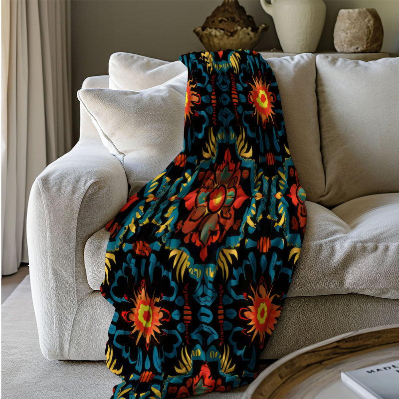 Tribal Flow - couverture 1 pièce, L 60 po x L 80 po