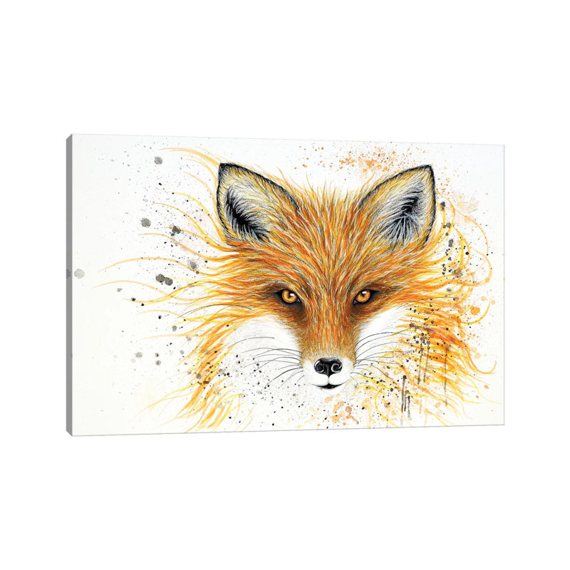 Fox Fire by Michelle Faber - Wrapped Canvas Painting, 20.32 cm H x 30.48 cm W
