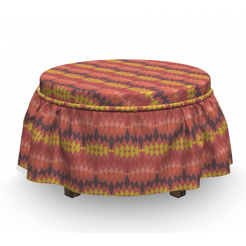 Housse pour repose-pieds triangulaire rhombuses shapes