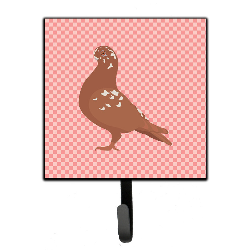 Organisateur de clés murales hibou pigeon avec crochets clés africain Veradzin, Rose