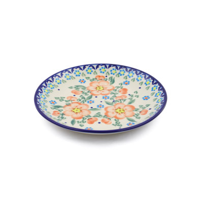 Assiette d’apéritif de poterie polonaise 8 po