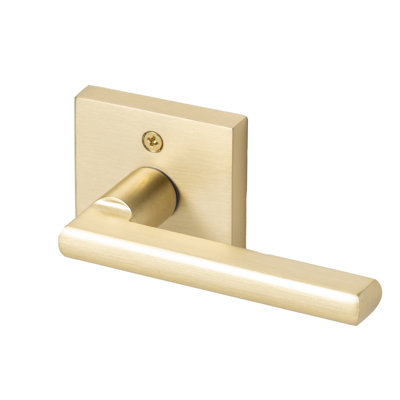 Linkaa Door Handles, Dummy Brushed Gold 2 Handles Door Handle Dummy For Closet Brass Door Knobs.