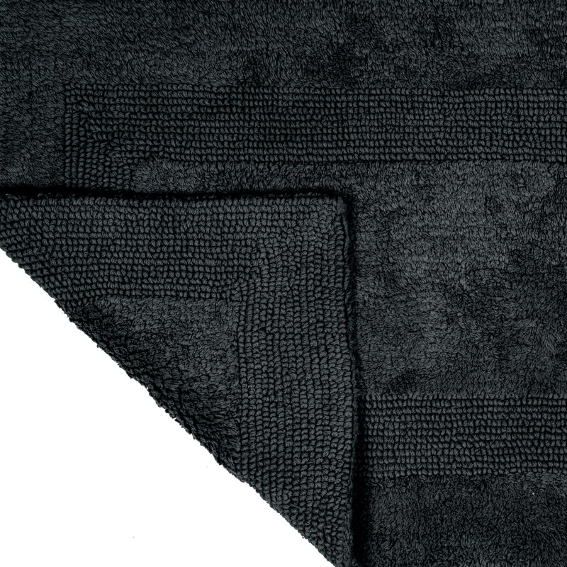 Dewalt 60x24-Inch Cotton Bath Mat-Machine Washable Bath Mats for Bathroom, Kitchen, or Laundry Room, Black