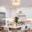 3-Light Modern Gold Semi Flush Mount Ceiling Light with Milk White Flower Shade for Living Room Bedroom Entryway