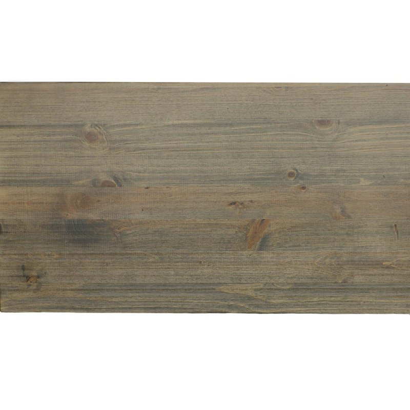 Weathered Gray Pine Queen Panel Bed with Headboard
