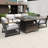 Evander Wicker 5 - Person Patio Conversation Set with Cushions
