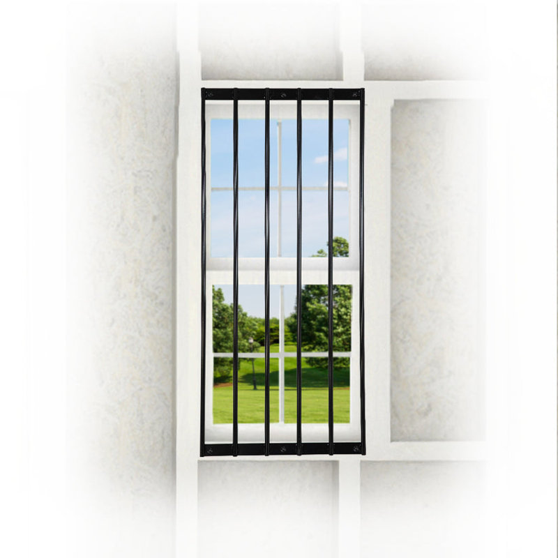 Barre de fenêtre en acier (18 po x 36 po), H 39 po x l 17,5 po x P 1 po