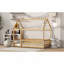Lit en bois pour lit simple avec structure de toit, garde-corps de sécurité-1245645669-1245645666