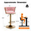  Ensemble de 2 tabourets de bar pivotants en velours rose, hauteur réglable moderne avec base en métal doré pour îlot de cuisine-762102624-755851906