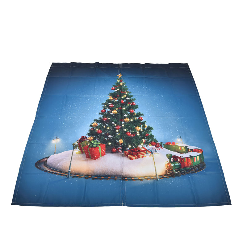 Rideaux de Noël avec impression numérique 3D ombrage avec arbre pour le salon Chambre à coucher 150 x 166 cm / 59,1 x 65,4 po