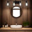 Applique murale de salle de bain 4 places en bronze huilé - Luminaire en cage métallique style industriel vintage ouvert