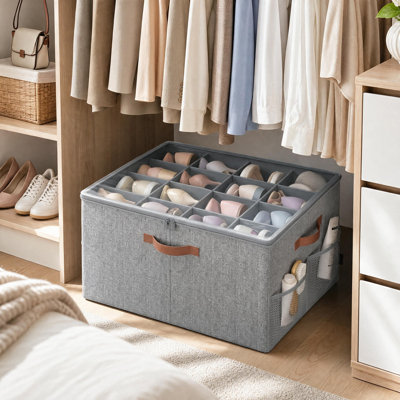 Boîte de rangement pour chaussures, rangement pour chaussures pour placard, pour 16 paires, personnalisable