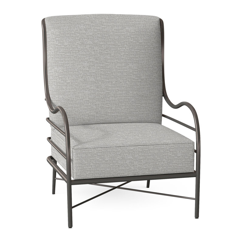 Chaise longue en aluminium Carmel - gris ardoise, Welt, Caramel tweed