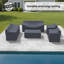 Ensemble de conversation en osier pour terrasse Arlington