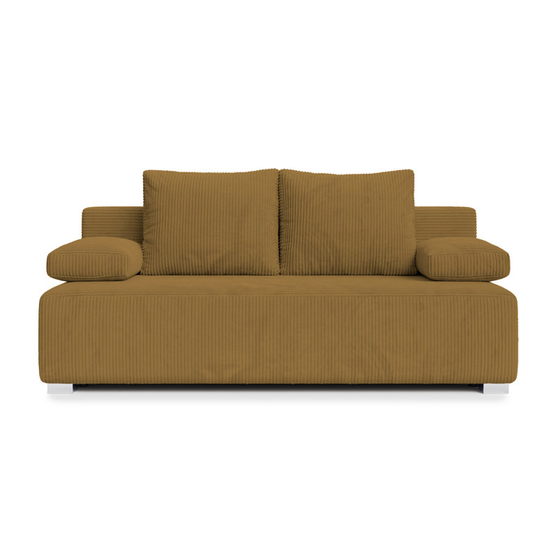 Adriyana 3 Seater Sofa Bed, Mustard