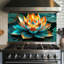 Décoration murale en verre trempé style lotus-196863332
