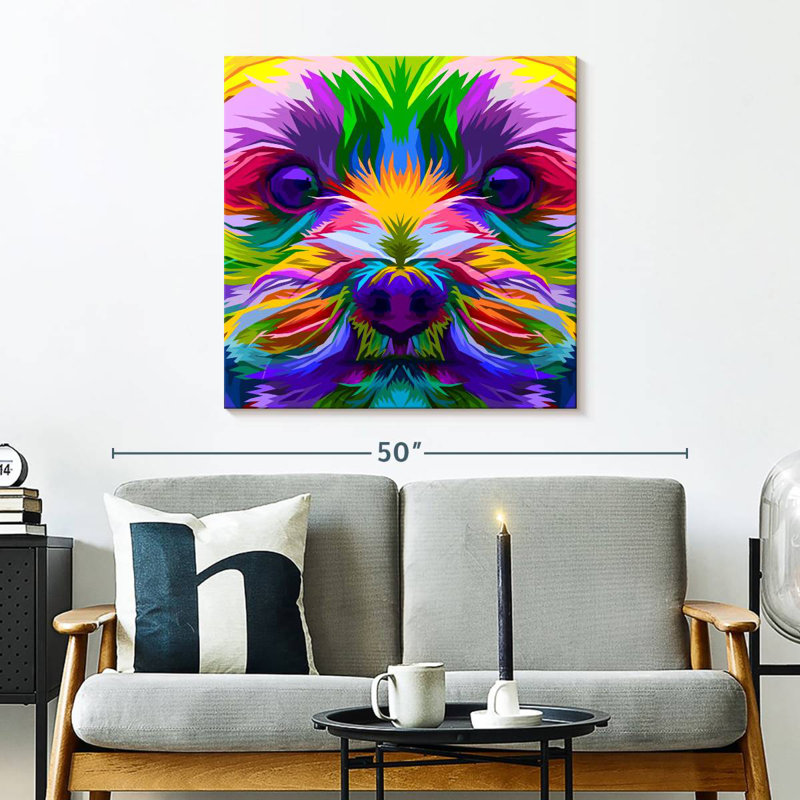 Brampt Colorful Yorkie, 30" H x 30" W