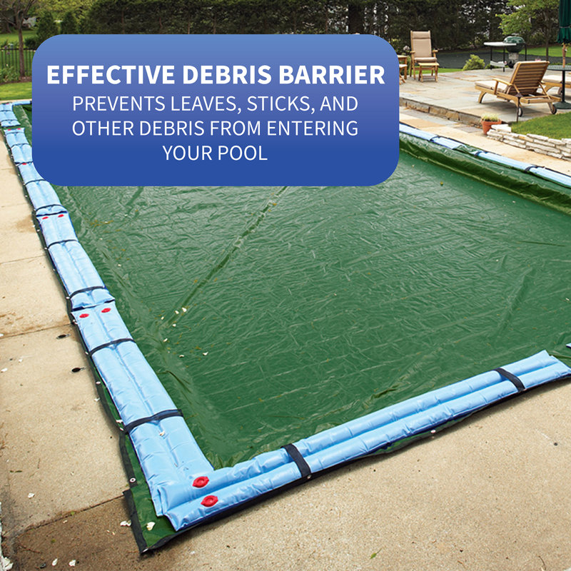 12-Year Rectangular In Ground Pool Winter Cover, 16' x 24'