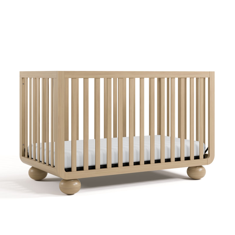 Lit de bébé convertible 5-en-1 Amalfi avec matelas, Bois flotté, Lit de bébé et matelas