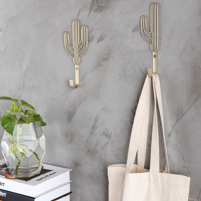 Iron 2- Hook Wall Hook Coat Rack