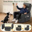 Upholstered Heated Massage Chair-101034444