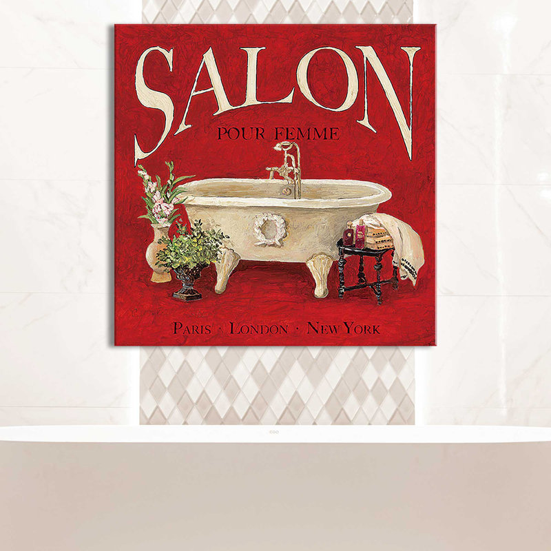 «Salon pour femme» par Charlene Olson, H 28 po x l 28 po x P 1,5 po, Toile tendue