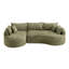 Le canapé de 124,5 pouces en tissu chenille, sans os, est livré avec 3 coussins de dossier et 4 coussins décoratifs. L'éponge à haute résilience offre une expérience confortable. Aucun assemblage-757733853