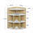 Cayhlin 3-Tier Corner Bookcase Cabinet with 8 Cubbies, Wooden Corner Shelf with Curved Front Design, Cube Toy Storage Organizer Corner Units for Small Space, Living Room, Bedroom, Entryway-87664713