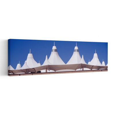 Roof of a terminal building at an airport Denver International Airport Denver Colorado USA 1 Piece Wrapped Canvas Panoramic Wall Art