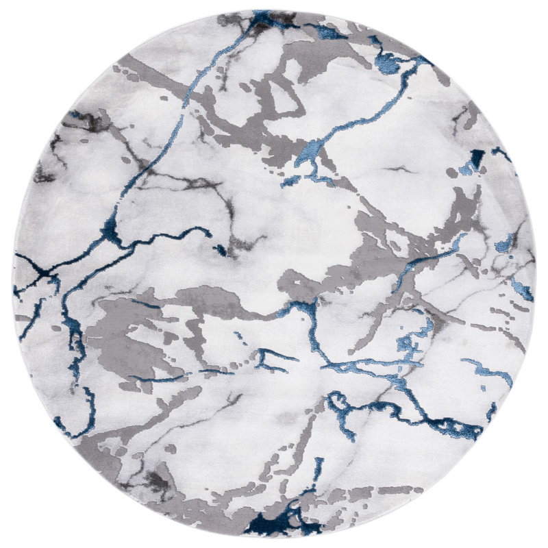 Dotha Performance Abstract Rug, Round 6'7"