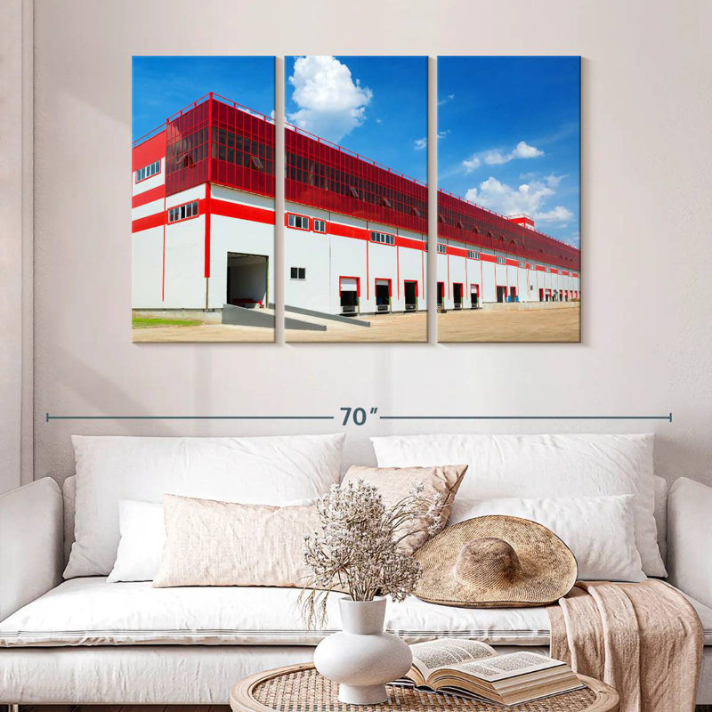 Modern Warehouse Structure, 32" H x 50" W